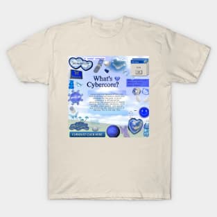 What's Cybercore Blue Aesthetic T-Shirt